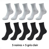 10 paires de chaussettes respirantes en fibres de bambou - Livraison offerte