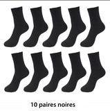 10 paires de chaussettes respirantes en fibres de bambou - Livraison offerte