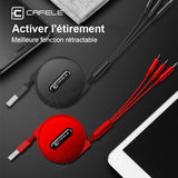 Câble de recharge rapide 3 en 1 pour Iphone, Android et PC - Livraison Offerte