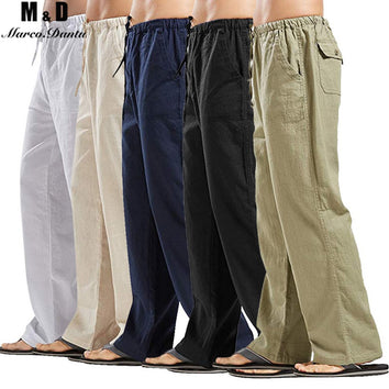 Pantalon multi-poches en lin pour homme - Livraison offerte