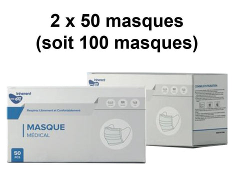 Lot de 100 masques + Livraison Offerte